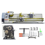 INTSUPERMAI Mini Metal Lathe 8"×39" Benchtop Imperial/Metric Lathe Auto Switch Between Metric and Imperial with Centre Frame & Drill Chuck Electronic Leadscrew Gearless 1100W Variable Speed 110V INTSUPERMAI