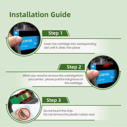 LC3013 Ink Cartridges BK/C/M/Y High Yield Replacement for Brother LC3013 LC3011 LC3013XL for Brother MFC-J497DW MFC-J491DW MFC-J895DW MFC-J690DW Printer (LC30135PKS, Black Cyan Magenta Yellow, 5-Pack)