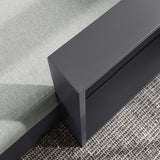 Modway Tahoe Powder-Coated Aluminum Outdoor Chaise Lounge Gray with Weather-Resistant Cushions, Modular Right-Facing Patio Lounger for Pool Furniture or Sectional Sofa Set Modway