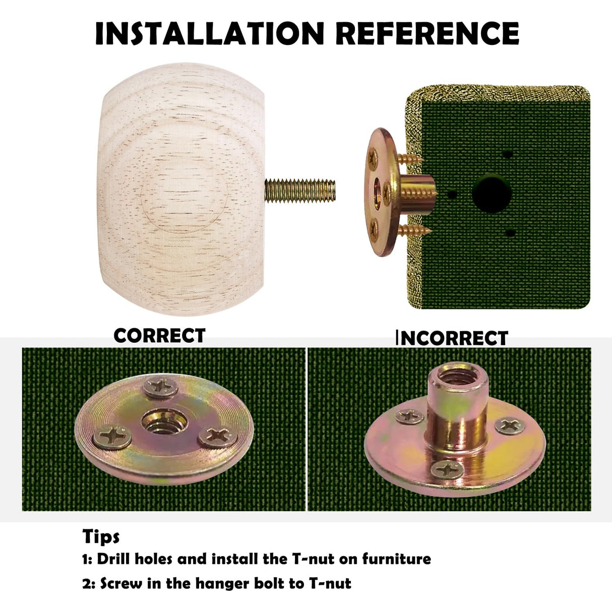Michanco 2 Inch Bun Feet for Furniture Set of 4 Unfinished DIY Wood Furniture Legs for Couch Sofa Ottoman Michanco