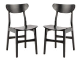 Safavieh Home Lucca Retro Black Dining Chair, Wood, Set of 2 Safavieh