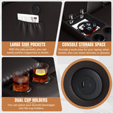 CHABATREE Home Theater Seating,RV Recliner Sofa with Massage and Heat,Manual RV Recliner Loveseat with USB/Cup Holders and Side Pocket for Living Room,Loveseat Brown CHABATREE