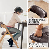 ALeesing Folding Chairs with Padded Seats, Wooden Folding Chairs Set of 2, 31" Stackable Folding Dining Chairs, Folding Extra Chair for Guests Kitchen, Bedroom, Living Room, Party Chairs, Wood Brown ALeesing