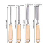 Semicircle Chisel Inner Edge Woodworking Gouge for Carpenter Wood Hand Chisel Tool Pack of 4 Etfbuy