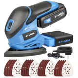 G LAXIA Detail Sander, 20V Cordless Electric Sander with 20Pcs Sandpapers, 12000 OPM Hand Held Sanders with Dust Bag for Woodworking G LAXIA
