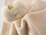 TEHETE 100% Merino Wool Yarn for Knitting 3-Ply Luxury Warm Soft Lightweight Crochet Yarn (Beige) TEHETE