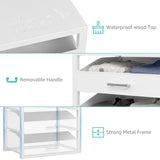 BOLUO Closet Drawers White 3 Drawer Dresser for Closet Organizers and Storage Bedroom Dorm Modern BOLUO