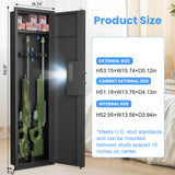silkight 【2024 New】 Wall Gun Safe, Fingerprint Wall Safe Between The Studs with Dual Alarm ＆ Mute Mode, Hidden Wall Gun Safe for Pistols with Adjustable Shelves, Magnetic Gun Support & Key Hook silkight