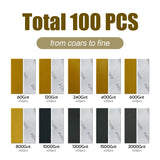 Micro Detail Sander with 100PCS Sandpaper, 3.5”x 1” Mini Sander Kit for Craft, Wood and Small Space Polish Sanding Works P60/120/240/400/600/800/1000/1200/1500/2000 Tongbay