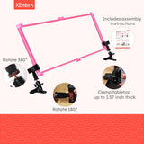 XEmbro Large Embroidery Scroll Frame, Adjustable Cross Stitch Scroll Frame, Plastic Clip Frame for Embroidery, Punch Needle Frame Scroll Frames for Cross Stitching, Needlework(34.6 x 14.2 Inches) XEmbro