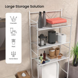 Home Zone Living Over The Toilet Bathroom Storage Organizer with 3 Tiers of Shelving Rack Space Home Zone Living
