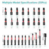 35Pcs Screwdriver Bits Set S2 Steel Screwdriver Impact Kit With a Storage Box, Used for Power Screwdrivers and Electric Drill Drivers YOSIGHT