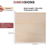 30 Pack 12"x12"x1/8" Basswood Sheets for Crafts,3mm Craft Wood Plywood,Unfinished Wood,for DIY Ornaments and Model Engraving,Wood for Laser Cutting,Architectural Models,Drawing,Wood Burning QSJQAMG