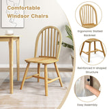 Giantex 48" L Wooden Dining Table Set for 4, 5PCS Rectangular Kitchen Table Set w/Rubber Wood Supporting Legs, Farmhouse Dinner Table & 4 Windsor Giantex