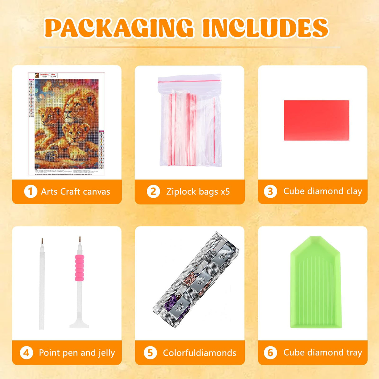 RICUVED Lion Diamond Painting Kits for Adults, Animal Diamond Art Kits for Adults DIY 5D Diamond Art Painting Full Drill Round Rhinestone Gem Art and Crafts for Home Wall Decor 12X16inch RICUVED