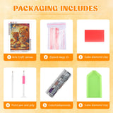 RICUVED Lion Diamond Painting Kits for Adults, Animal Diamond Art Kits for Adults DIY 5D Diamond Art Painting Full Drill Round Rhinestone Gem Art and Crafts for Home Wall Decor 12X16inch RICUVED