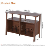 Mxtxmy Large Record Player Stand,Mid Century Turntable Stand Table with Open Storage Holds up to 300 Albums,Vinyl Record Storage Display Shelf for Living Room Bedroom (Walnut) Mxtxmy