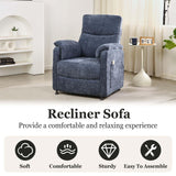 Thctvous Blue Electric Recliner Chairs for Adults, Comfy Power Recliners with Remote Control, Small Recliner Chair for Bedroom, Mini Reclining Chairs for Living Room Home Theater Office (Blue) Thctvous