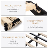 SHA CERLIN King Size Platform Bed Frame with Upholstered Headboard and Wingback, Button Tufted Design, Easy Assembly, No Box Spring Needed, Black SHA CERLIN