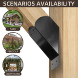 Rasugarlary Pergola Brackets, 2 Pcs 45-Degree Angle Bracket Heavy Duty Connector Brace for 4x4'' (Actual: 3.5x3.5'') Wood Post and Beam Pergola Gazebo DIY Kit Rasugarlary