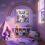 5D Diamond Art Kits for Adults Beginners,Purple Puppy DIY Full Round Drill Diamond Painting Kits,Cute Animal Dog Paint by Diamonds Dots Gem Art Easy,Home Wall Decor 14X14 Inch Acelii