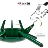 KRINNER Christmas Tree Genie Steel - Green Tree Stand - Original Single Cable Operation, Holds up to 15 ft Live Trees - Foot Pedal Setup & Water Reservoir - 4 Stabilizing Feet, German Made Krinner