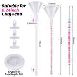 codree 3 Pack Beading Funnel Bracelet Making Kit- Clay Bead Beading Tools Kit- Beading Funnel Beading Needles for 0.24" Clay Beads Jewelry Making, Bracelets, Necklaces (Not Include Clay Beads) codree