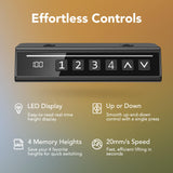 HUANUO 32" Small Electric Standing Desk Adjustable Height, 4 Memory Height Settings, Sit Stand Up Desk for Home Office & Computer Workstation, Black Walnut HUANUO