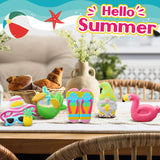 WinnerWhy 24 Pcs Summer Beach DIY Painting Ceramic Kit for Kids Paint Your Own Ceramic Unpainted Plaster Figurines with Tools for Kids Adults Home School Activity Party Favor(Summer) WinnerWhy