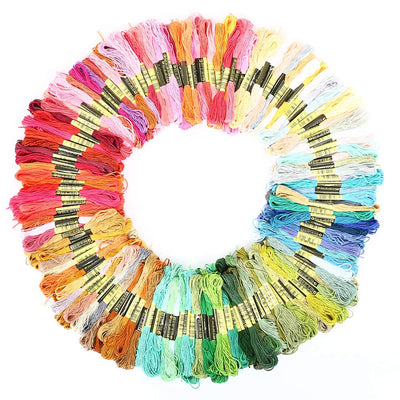200 Color Embroidery Thread, Embroidery Floss Skeins Cotton Rainbow Color Cross Stitch Threads Sewing Craft Supplies Palettes Bracelets Floss 8m for Friendship Bracelets DIY Crafts