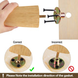 TURSTIN 8 Pieces Furniture Legs 6 Inches Round Solid Wood Furniture Feet Couch Legs Sofa Legs Replacement Legs for Armchair, Cabinet, Chair, Dresser or Home DIY Projects, Natural Wood TURSTIN