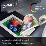 S-RACE Sublimation Paper 8.5 x 11 inch, 100 Sheets - For Printers With Sublimation Inks, e.g. compatible with Epson, Sawgrass, Ricoh etc. - Fast Drying, Smear-Proof, Vibrant Colors S-RACE