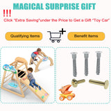 10 in 1 Pikler Triangle Set, Wooden Toddler Climbing Toys, Montessori Jungle Gym Indoor Playground with Swing Slides, Climbing Wall Net, Arch for Kids Boys and Girls Andrti