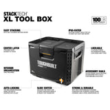 ToughBuilt StackTech XL Tool box Organizer with Lock and Removable Tray, Black ToughBuilt