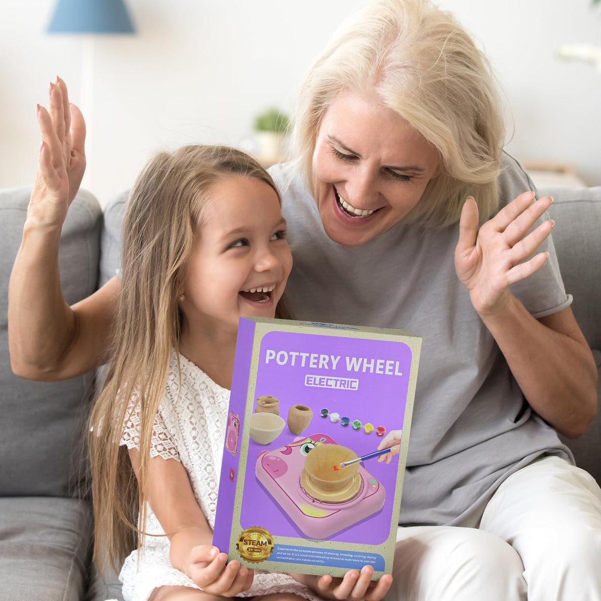 Pottery Wheel for Kids, Girls Arts and Crafts Toys for Kids Ages 8-12,Pottery Studio Craft Kit with 3 Pack Air-Dry Clay, Art Supplies for Kids Toys Girls Birthday Gift for 6 7 8 9 10 11 12+ craftodo