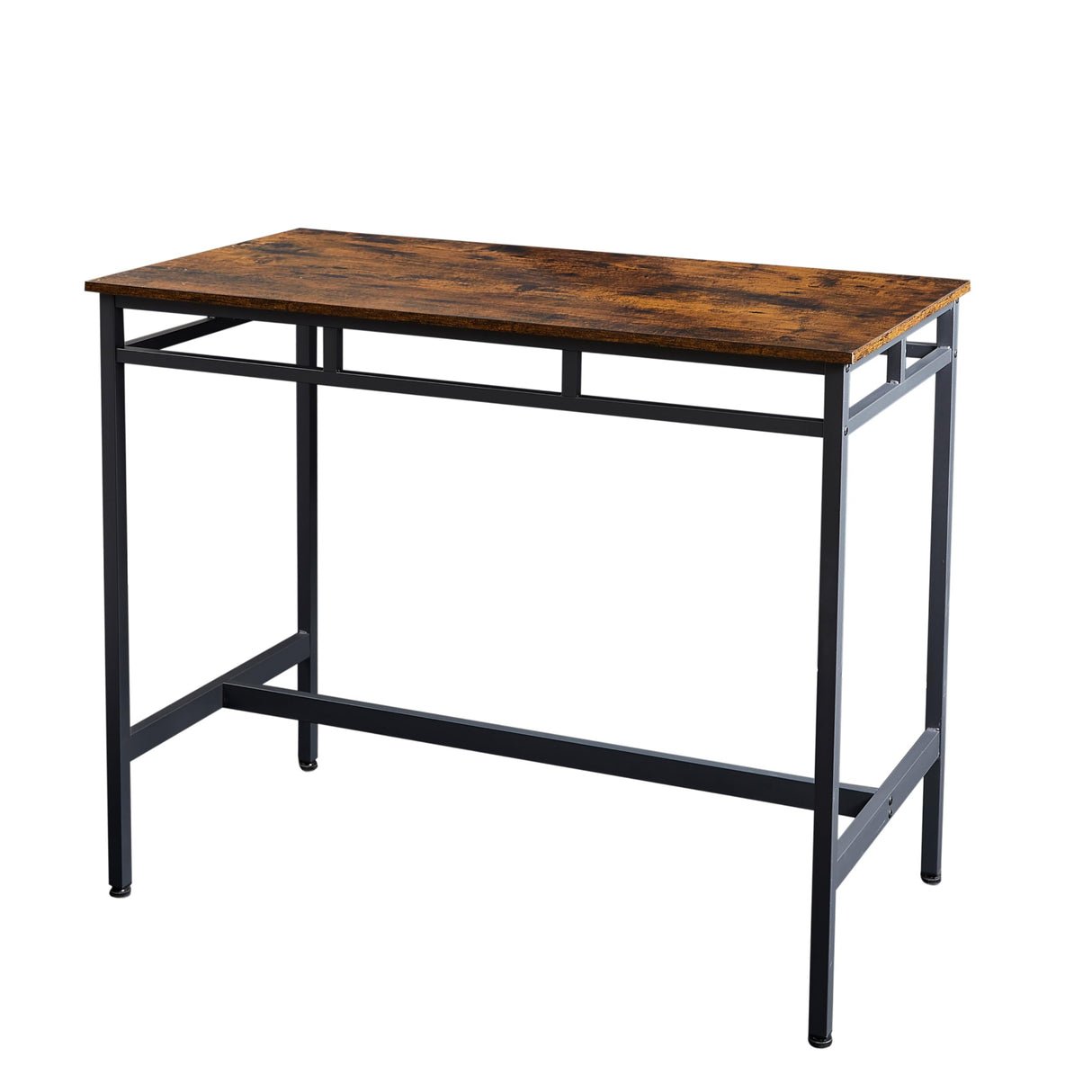 Rustic Brown Industrial 5-Piece Kitchen Bar Table Set with Counter Stools Ball & Cast