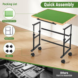 Tranqio 1500 Piece Jigsaw Puzzle Table with Metal Lazy Susan, Rotating Adjustable Height Puzzle Desk with Legs for Adults, 4-Tilting-Angle Portable Wooden Game Board with 6 Drawers & Cover Tranqio