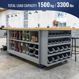 KOSTANZO Leveling Casters with Ratchet Handle Design Total Capacity 3300Lbs Heavy Duty Casters Set of 4 Workbench Casters with Adjustable Leveling Pads KOSTANZO