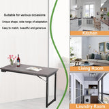 CQAEBGS 39.4"x19.7" Wall Mounted Folding Dining Table Laundry Folding Table, Fold Down Desk for Small Saving Spaces Floating Desk for Kitchen & Dining, Work Bench (Gray, 39.4"x19.7") CQAEBGS