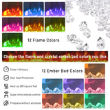 Hlivelood 70" tv Stand w/ 36" Fireplace Up to 80" TVs,High Gloss LED Fireplace TV Stand Entertainment Center for 70/75+/80 inch TV, Modern Media TV Console Cabinet for Living Room,Black Hlivelood