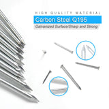 376pcs Premium Hardware Nails Assortment Kit, Maximum Length 2 Inches Galvanized Nails, Picture Hanging Nails, Wood Nails, Wall Nails with Storage Box | 6 Sizes JEGONFRI