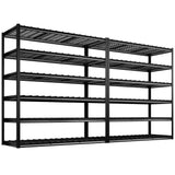REIBII 60" W Garage Shelving, 2900LBS Storage Shelves, 6 Tier Heavy Duty Shelving, Adjustable Metal Shelving Units and Storage Rack for Warehouse, Pantry, Basement, 60" W x 84" Hx 24" D, 2 Pack REIBII