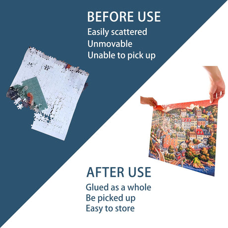 Nariolar Jigsaw Puzzle Glue Clear with Applicator Suitable for Fixing and Hanging Puzzles, Quick Drying, 4 Ounces Nariolar