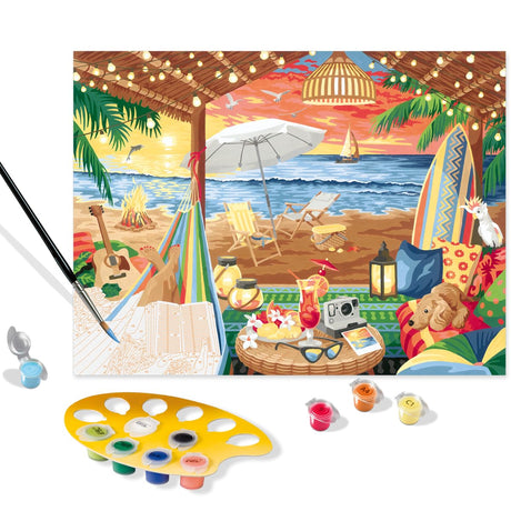 Ravensburger CreArt Cozy Cabana Paint by Numbers Kit for Adults - Painting Arts and Crafts for Ages 14 and Up Ravensburger