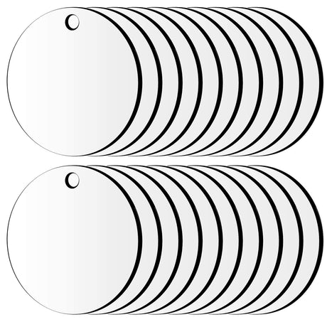 Cridoz 3.15 inches Sublimation Ornament Blanks, 20 Pieces Round Sublimation Blank Ornaments Bulk for Christmas Day and Halloween Day Ornaments Decor(3.15 inches) cridoz