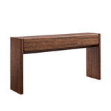 OKD 63'' Console Table with 3 Drawers, Farmhouse Entryway Table with Rounded Corners, Console Table Behind Couch for Living Room/Hallway-Reclaimed Barnwood OKD