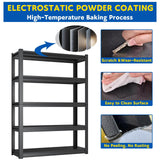 Qxdyt 72''H Garage Shelving Heavy Duty, 2500LBS Storage Shelves, 5-Tier Adjustable Metal Shelve Storage Shelf Rack, Industrial Shelving Unit for Garage, Warehouse, Basement (35" W x 15.7" D x 72" H) Qxdyt