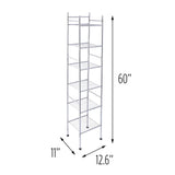 Honey-Can-Do BTH-03484 6 Tier Metal Tower Bathroom Shelf, 12.6â€ L x 11â€ W x 59.8â€ H, Chrome Honey-Can-Do
