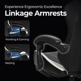 N-GEN Video Gaming Chair with Footrest High Back Ergonomic Comfortable Office Computer Desk with Lumbar Support Height Adjustable with PU Leather Recliner for Adults Women Men (White) NEO CHAIR