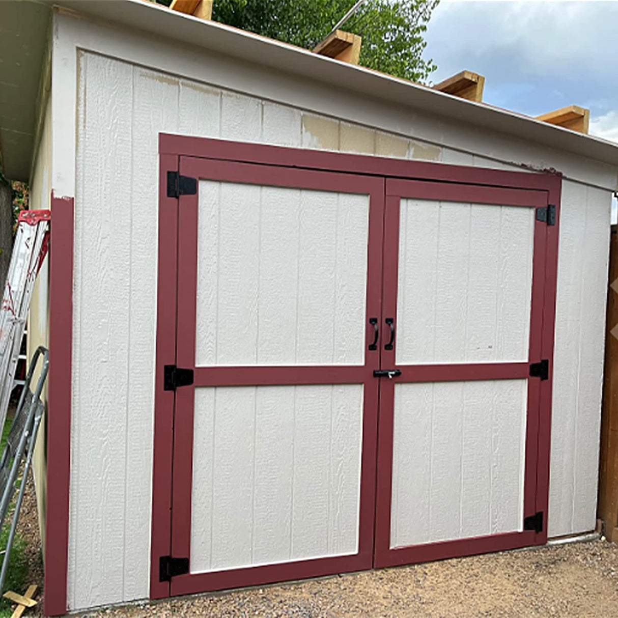 Letowe Heavy Duty Gate Hinges 4 Pack, Black Iron 3.5 Inch Door Hinges for Wood Shed Barn Door Fence Gate Swing Door (Screws Included) Letowe